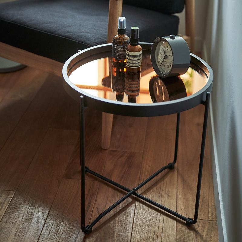 東谷 サイドテーブル ナイトテーブル 折り畳み 折りたたみ ラウンド