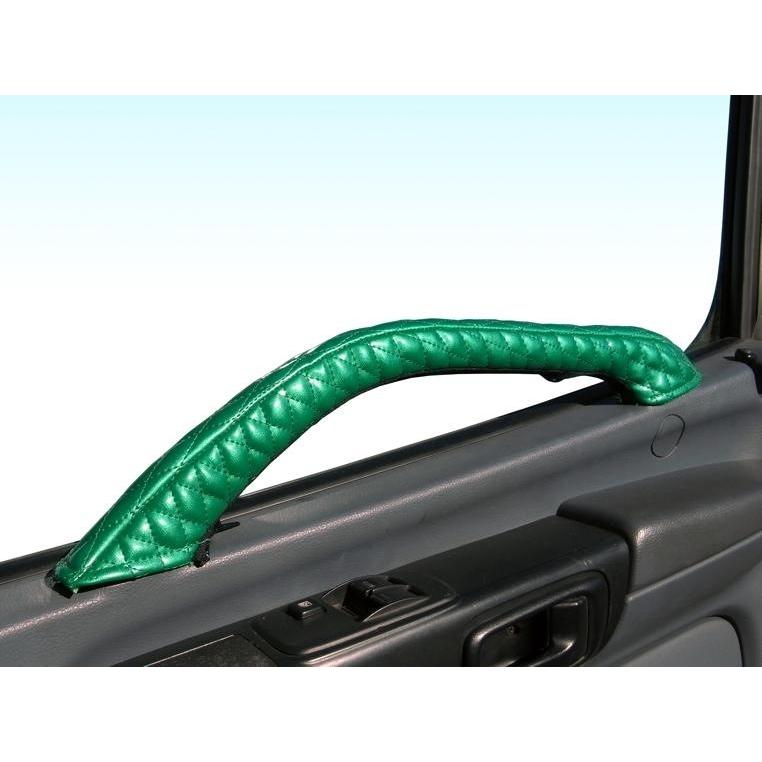 ファンキーキルトドアハンドルカバー/グリーン☆左右セット : トラック