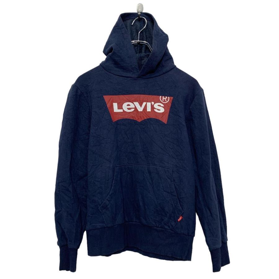 Levi's プリント スウェット パーカー リーバイス M ネイビー キッズ