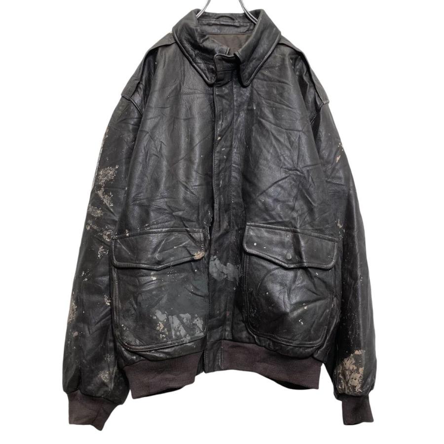 L.L.Bean レザー ジャケット エルエルビーン XL ブラック ビッグサイズ