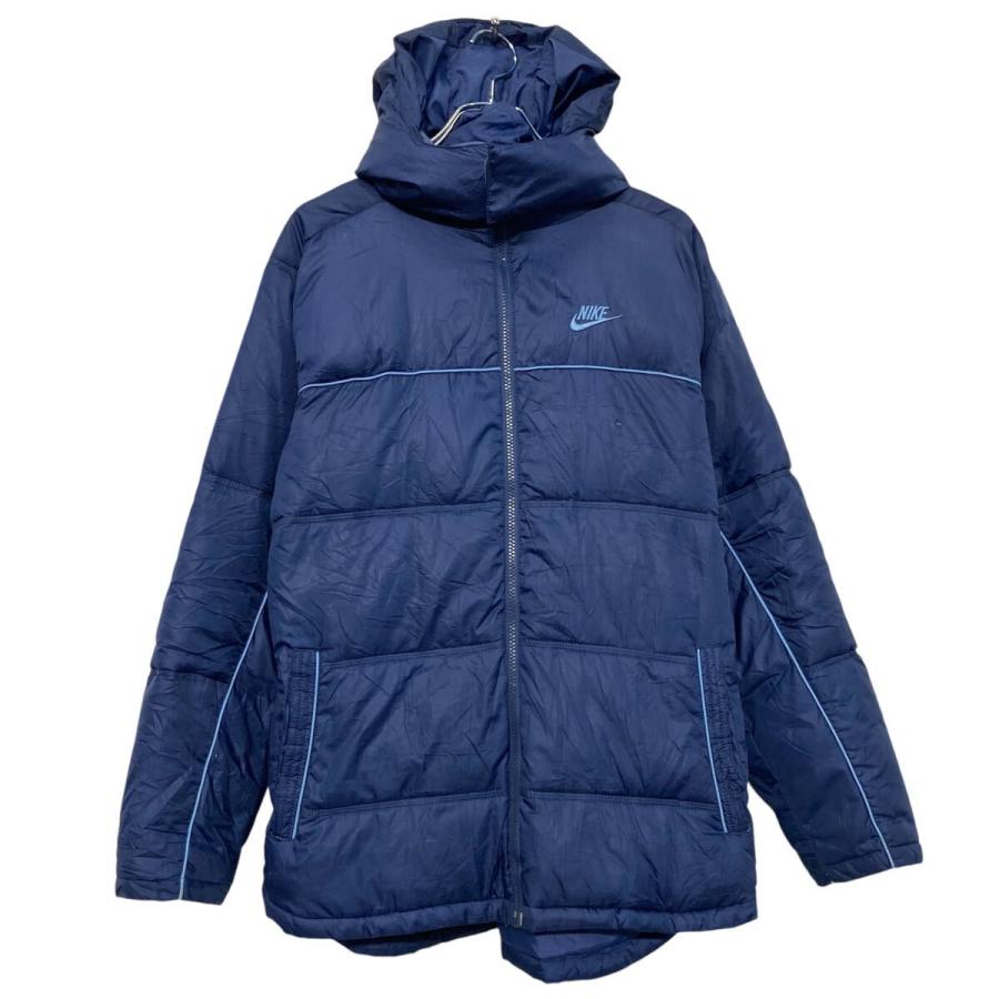 NIKE ナイロン ダウンジャケット ナイキ レディース XL ネイビー