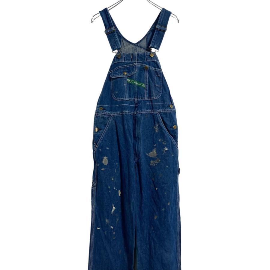 KEY デニム オーバーオール W34 ブルー キー メキシコ製 サロペット