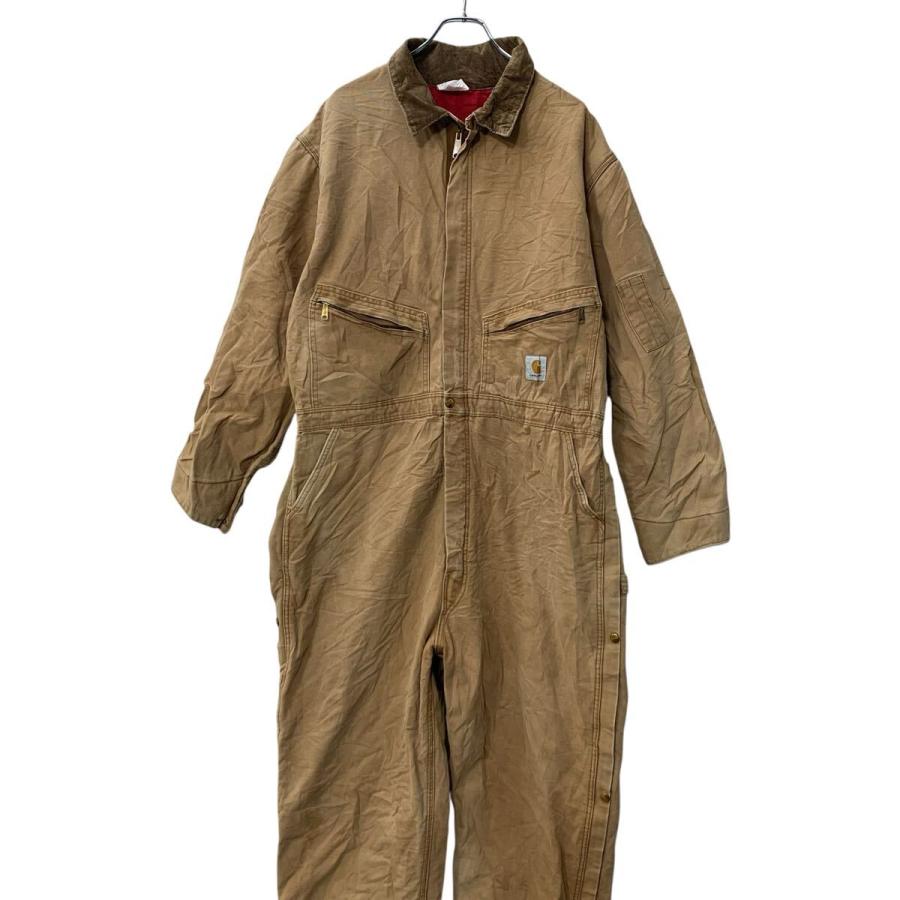 Carhartt 長袖 つなぎ L〜XL ブラウン カーハート ジップアップ ダック