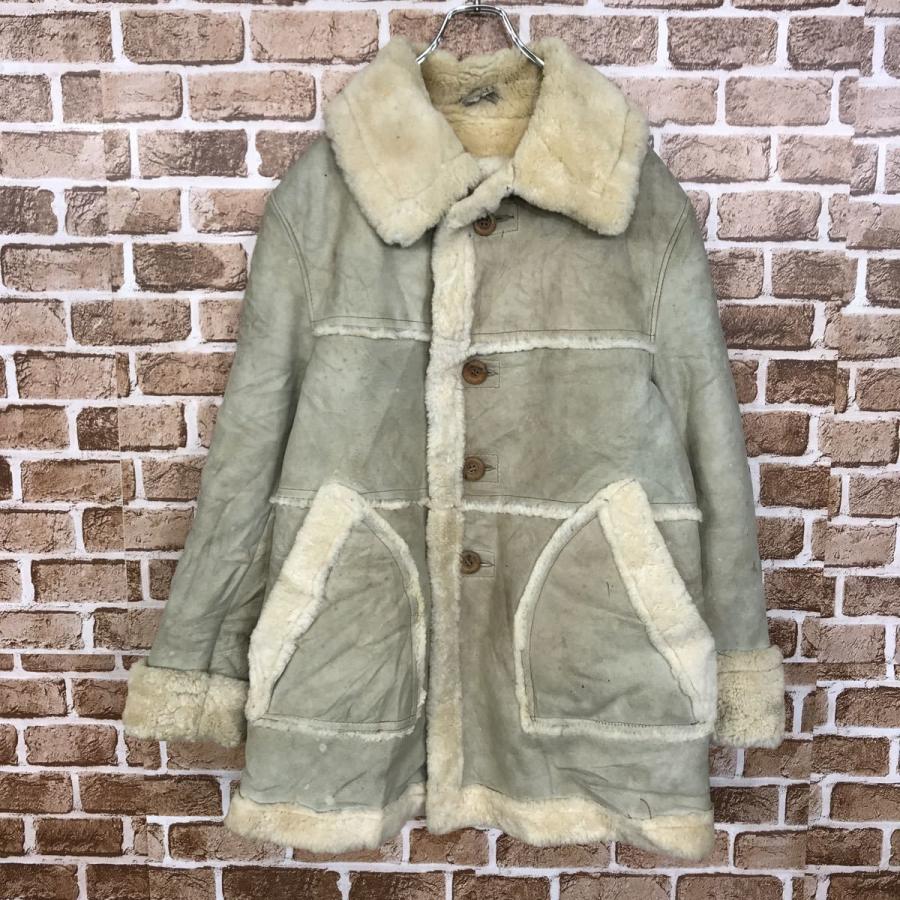 リアルムートンコート XLサイズ サイズ表記42 羊革 レザージャケット