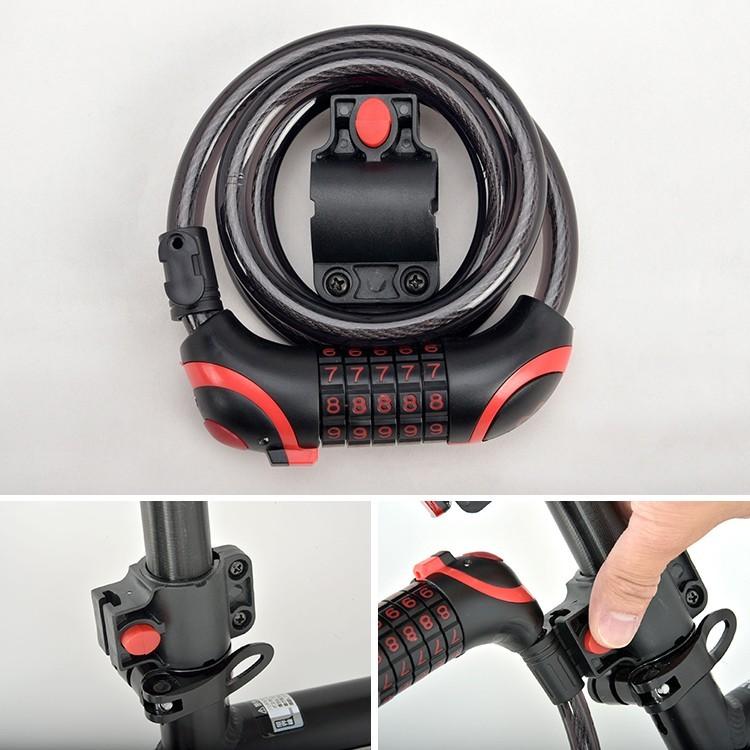 CANOVER 自転車 カギ 鍵 ワイヤー錠 LEDライト付ワイヤーロック 自転車