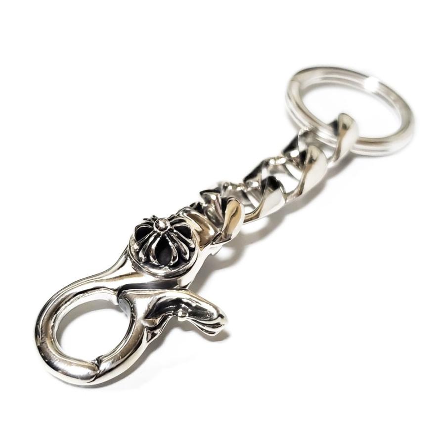シルバー925 / キーリング フローラルクロス レバーナスカン カラビナ