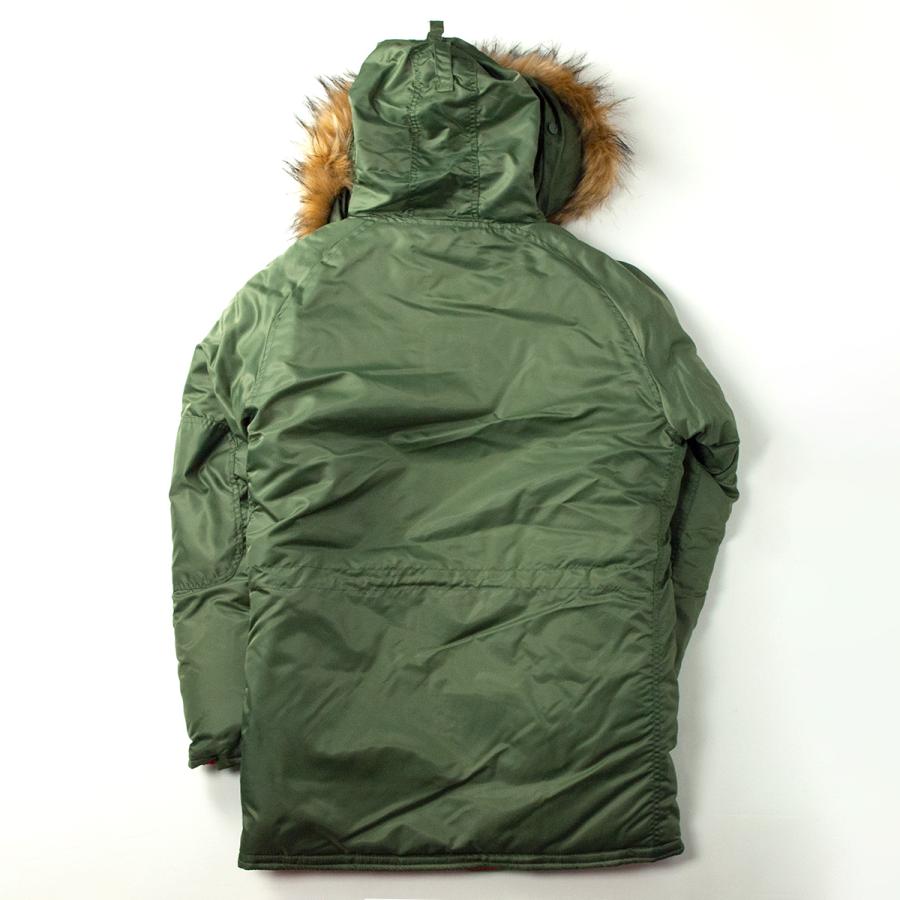 N-3B ミリタリージャケット 中綿入り フードファー付き アーミー