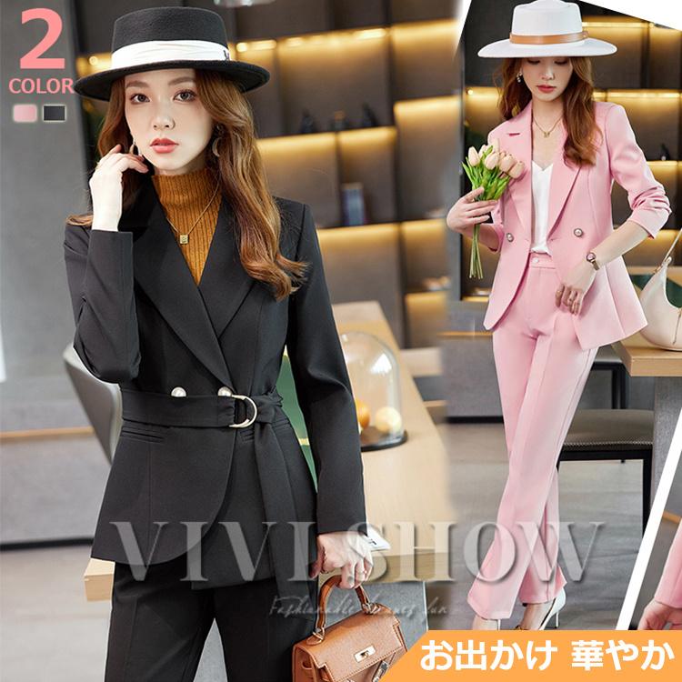 スーツ レディース ジャケット パンツ ビジネス 通勤 フォーマル