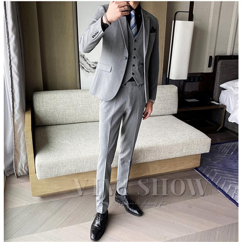 スリーピーススーツ ビジネススーツ メンズ スーツ スリムスーツ 上下