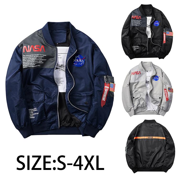 ボンバージャケット NASA フライトジャケット メンズ 春秋 ブルゾン