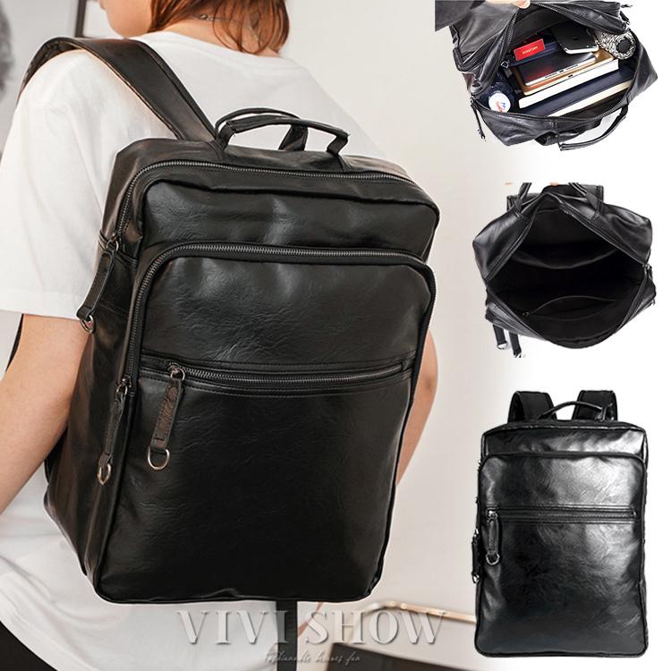 リュック メンズ レザー A4 ビジネス カジュアル 通勤 通学 シンプル