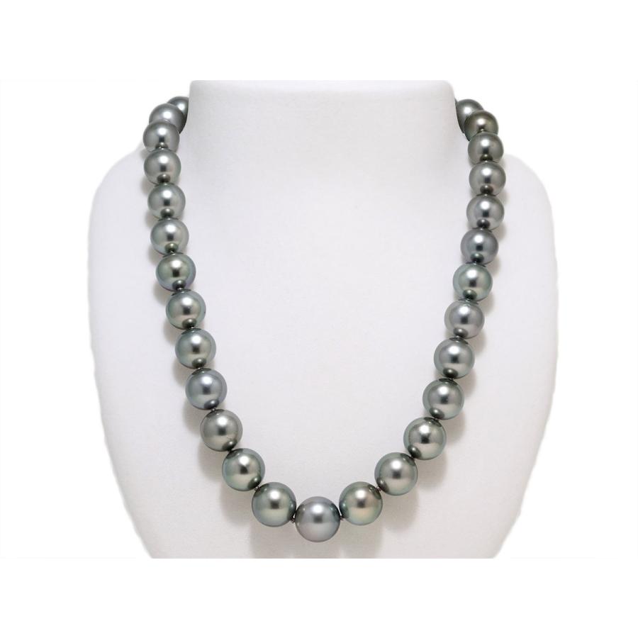 黒蝶真珠 黒真珠 11mmX13.5mm ネックレス グレー系 冠婚葬祭