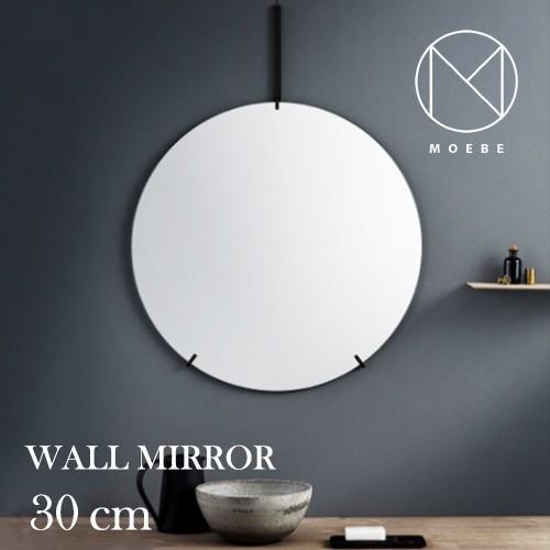 MOEBE(ムーベ)ブラック 30cm WALL MIRROR(ウォールミラー) : YAMAGIWA