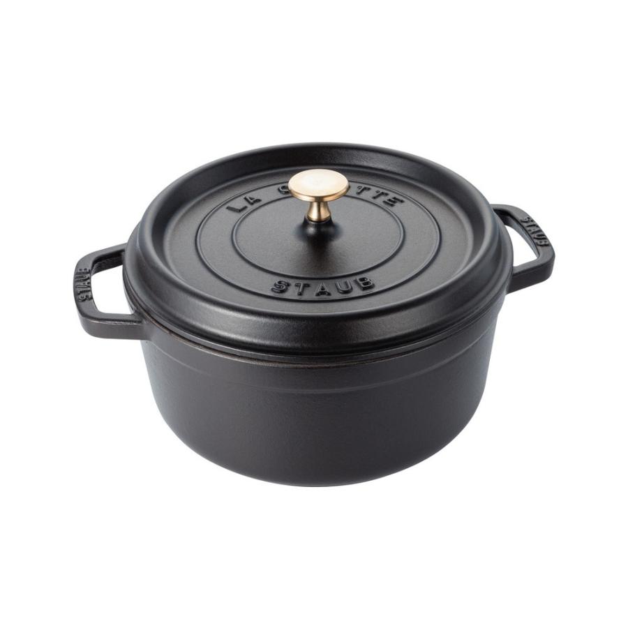 Staub（ストウブ） 鍋 ピコ・ココット ラウンド 24cm ブラック 生涯