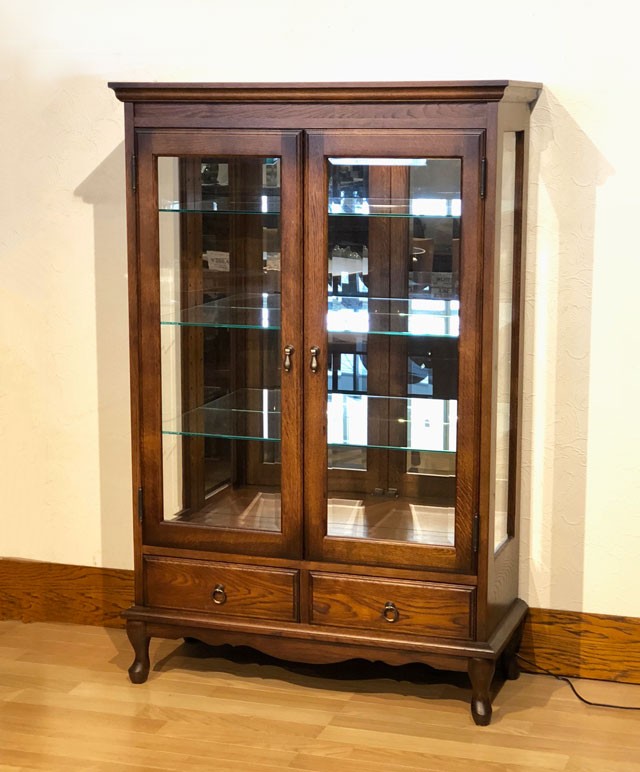 キャビネット おしゃれ ガラス クラシック アンティーク コレクション