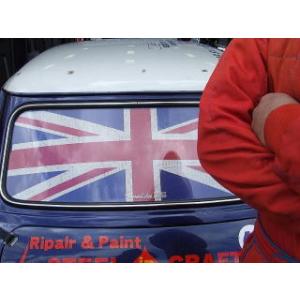 ユニオンジャック柄 モノトーン リアシート ローバーミニ