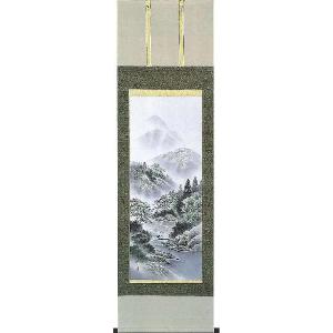 まろんママ掛け軸 横山香秋 『 古都清秋 』 絹本 希少 軸装 掛軸 美品