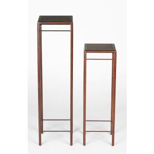 盆栽飾り卓 盆栽飾り台 「正方高卓2点セット（小・ミニ）」 お得な