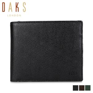 DAKS（ダックス） 二つ折り財布 メンズ WALLET ブラック ブラウン