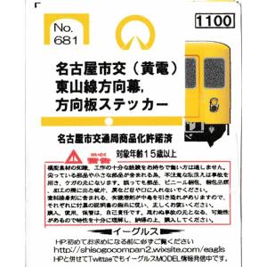 イーグルスMODEL No.624 名古屋市交 東山線5000形 方向幕ステッカー