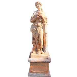 天然大理石彫刻 収穫のヴィーナス 秋 ピンク H232cm ヴィーナス 女神