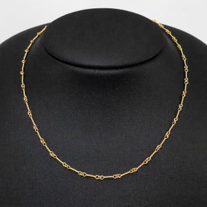 K18 YG ゴールド ツイストチェーン ネックレス 18インチ ツイスト
