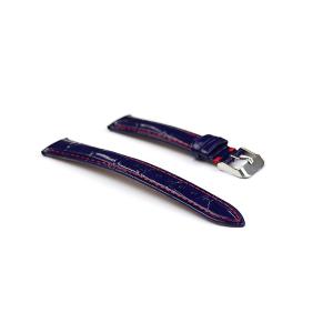 腕時計 レザー ベルト 18mm 19mm 20mm 22mm ネイビー 紺 白 ステッチ