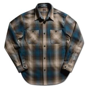 UES（ウエス） 無地ネルシャツ インディゴヘビーネルシャツ No 501655