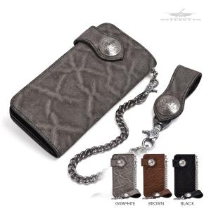 FUNNY公式ストア ファニー ライダースウォレット コードバン 財布 長