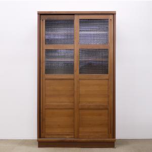 食器棚 和風 和室 水屋箪笥 完成品 水屋タンス 引き戸 膳戸棚 欅 無垢