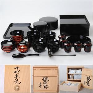 茶道具 懐石道具 会席道具/折敷 懐石膳 会席膳 5客セット 本漆塗 樹脂