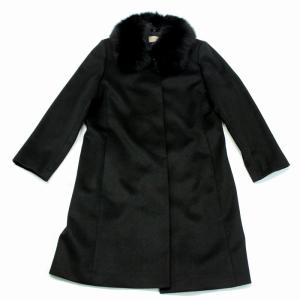 カシミヤコート レディース フォックスカラー FOX 衿 ロングコート
