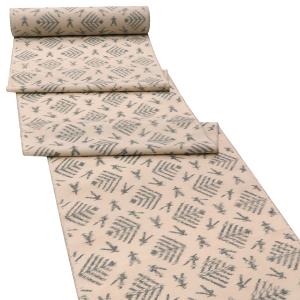 本場久留米絣 着物 着尺 反物 木綿 綿紬 手織り 藍染 濃藍地 ネイビー