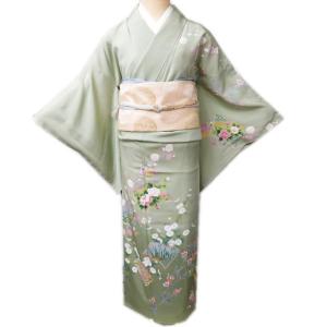 FINAL PRICE ／ 特選 訪問着 着物 中古 正絹 袷 フォーマル 松 梅 桜