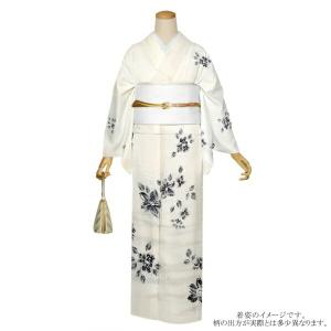 訪問着 お仕立て上がり 単品「薄藤色 霞、籬に菊」正絹着物 礼装 正絹