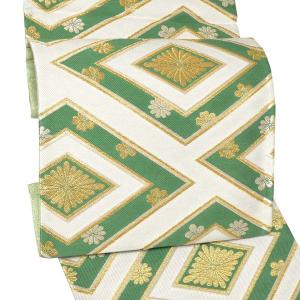 振袖 帯「シルバー 黒×金、荒波」日本製 未仕立て 六通柄 振袖用 袋帯