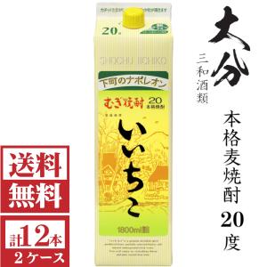 いいちこ 20度 1800mlパック 12本まとめ買い 関東 中部 近畿地方 送料