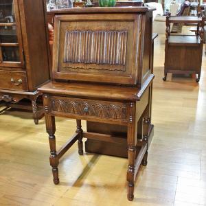 ライティング ビューロー オーク 完成品 木製 レトロ デスク 机 414B