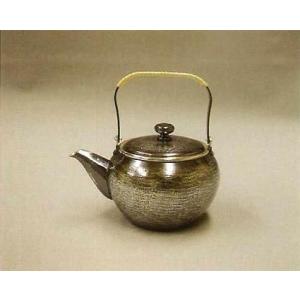 茶道具 銀瓶 銀びん 銀ビン 湯沸かし 湯沸し 石目 900ml 茶道 : 茶道具