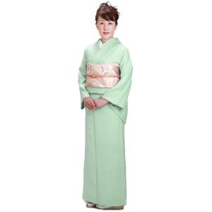 色無地 レンタル 袷 10月〜5月向け シルック 一ツ紋 グレー色 着物