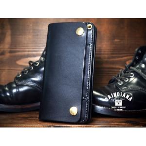 サドルレザー・トラッカーウォレット ビンテージ染めブラウン