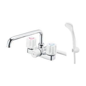 SANEI サンエイ（三栄水栓） ツーバルブデッキシャワー混合栓 湯水取付