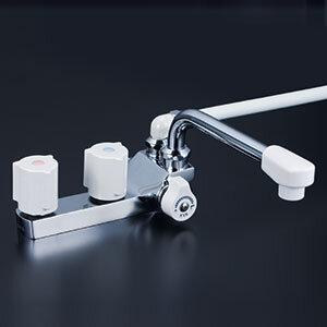 KVK KF207RN KVK デッキ形一時止水付2ハンドルシャワー（右側シャワー