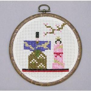 メール便可 マリヤオリジナルクロスステッチ刺繍セット 節句「立雛