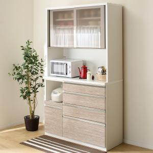 ニトリ（NITORI） 幅120cm キッチンボード(ラピス 120 ホワイトウッド