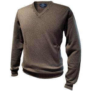 FEDELI／フェデーリ】 Vネックセーター フェデッリ カシミヤ シルク