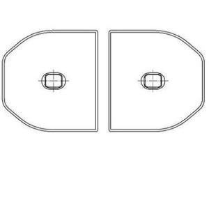 LIXIL（リクシル） TOTO 軽量組み合わせ式2枚組風呂フタ把手付 全体