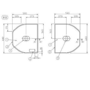 TOTO 風呂ふた 120クレイドル軽量蓋2枚 【EKKS2BKAA22WN】 : 建材と住
