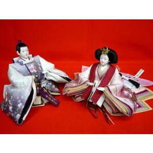 ひな人形親王単品☆豆サイズ☆豆G(小道具・親王台付き)☆殿袖幅18cm