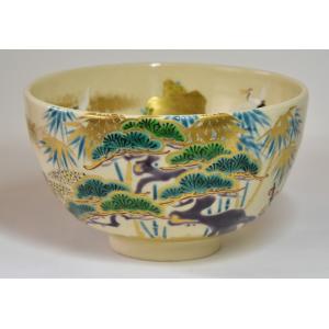 茶道具 抹茶茶碗 平茶碗 蛍袋草 冬柴文廣作 露光窯 : 茶道具いまや静香